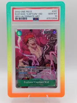 PSA 10 EUSTASS "CAPTAIN" KID 2022 ONE PIECE OP01-ROMANCE DAWN ALTERNATE ART #051 - Image 1