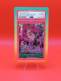 PSA 10 EUSTASS "CAPTAIN" KID 2022 ONE PIECE OP01-ROMANCE DAWN ALTERNATE ART #051 - Image 4