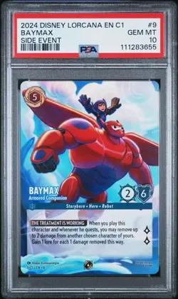 Disney Lorcana C1-Promo Side Event #9 Baymax Armored Companion PSA 10 - Image 1