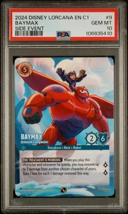 Disney Lorcana TCG 💎 PSA 10 Baymax Armored Companion Side Event Promo 9/C1 EN - Image 1