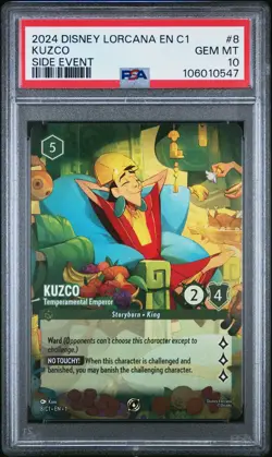 Disney Lorcana TCG Kuzco Disney Lorcana En C1-Lorcana Challenge Promo 8 PSA 10 - Image 1