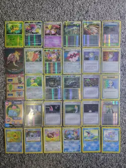 LP Vintage Mid era Reverse Holo 36 Pokemon Card Lot LP No Dupes Stamps - Image 1