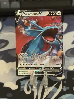 Salamence V 143/189 Swsh03 Darkness Ablaze Ultra Rare Holo Pokemon Card - NM - Image 1