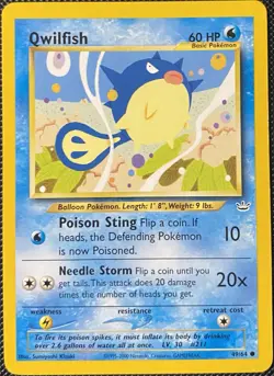 Qwilfish 49/64 Neo Revelation Regular - Pokemon Card - Image 1