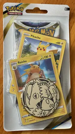 POKEMON TCG SWORD & SHIELD BRILLIANT STARS BOOSTER PACK, PIKACHU & RAICHU CARDS - Image 1