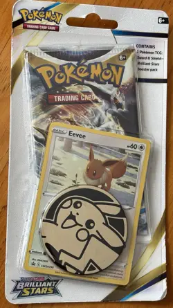 POKEMON TCG SCARLET & VIOLET DESTINED RIVALS BOOSTER PACK, EEVEE PROMO CARD - Image 1