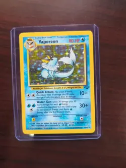 Pokemon TCG Vaporeon Holo Rare Card 12/64 Jungle LP - Image 1