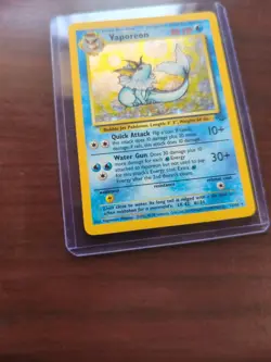 Pokemon TCG Vaporeon Holo Rare Card 12/64 Jungle LP - Image 2
