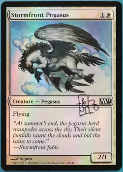 Stormfront Pegasus FOIL Magic 2011 / M11 NM Common SIGNED CARD (294225) ABUGames - Image 1