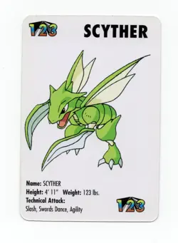 Scyther #123 KFC Pokemon mini card promo 1998 - Image 1