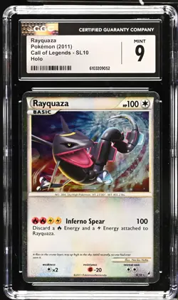 CGC 9 Rayquaza SL10 Holo Call of Legends Pokemon Card - Image 1