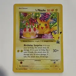 Pokemon Birthday Pikachu Promo Holo Card Lot - 2 Cards - Image 4