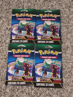 (4 Packs) Pokemon Tcg Umbreon Vmax 20 Card Pack Walmart Exclusive Sealed 4x - Image 1