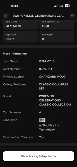 Pokemon Celebrations PSA 10 Holo Card Lot Charizard Venusaur Blastoise - Image 2