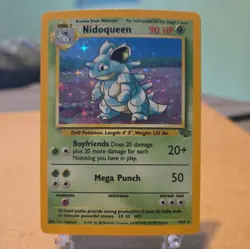 Jungle Nidoqueen Holo Rare Card 7/64 Pokemon 1999 LP Vintage - Image 1
