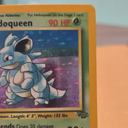 Jungle Nidoqueen Holo Rare Card 7/64 Pokemon 1999 LP Vintage - Image 3