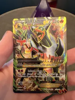 Pokemon TCG M Houndoom EX Full Art Holo Card 154/162 Breakthrough Ultra Rare NM- - Image 2