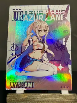 Goddess Story CCG Holo Foil Waifu Anime NEW Thick Cards - UR - Ayanami Azur Lane - Image 1