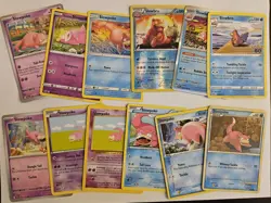Slowpoke Slowbro Lot Galarian Slowpoke Fossil Pokemon Cards Collection x12 - Image 1