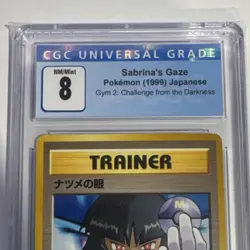 Pokemon Sabrina's Gaze Trainer Card CGC 8 Challenge from the Darkness Japanese … - Image 5