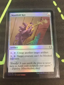 MTG Magic The Gathering Manifold Key Foil CLB Artifact Commander - Image 1