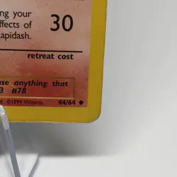 Pokemon TCG Rapidash Jungle 1st Edition Uncommon Card 44/64 - Image 2