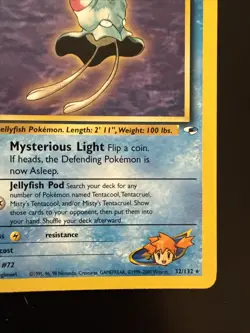Pokemon TCG Misty's Tentacool Gym Heroes Card 1st Edition 32/132 Regular Rare - Image 4