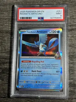 Team Rocket's Articuno 051/182 PSA 9 Destined Rivals Pokemon Card - Image 1
