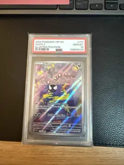 Gastly Illustration Rare Holo Card 177/162 Sv05: Temporal Forces PSA 10 - Image 1