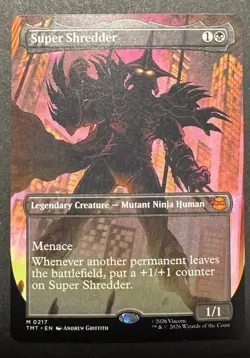Super Shredder Borderless NON-FOIL #0217 TMNT MTG - Image 2