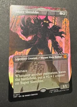 Super Shredder Borderless NON-FOIL #0217 TMNT MTG - Image 3