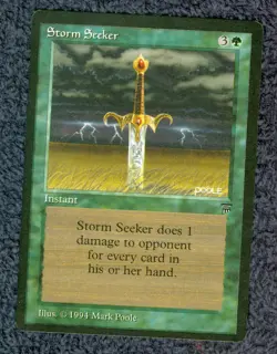 STORM SEEKER uncommon 1994 LEGENDS Magic the Gathering Unplayed Near Mint - Image 1