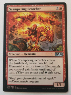 1x Scampering Scorcher FOIL M20 Core Set 2020 MTG Magic the Gathering NM - Image 1