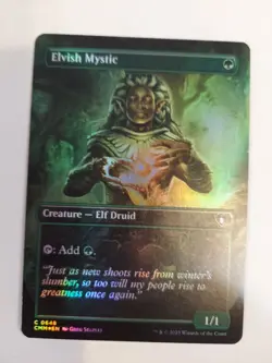 Elvish Mystic (Borderless) Commander Masters Foil - Image 1