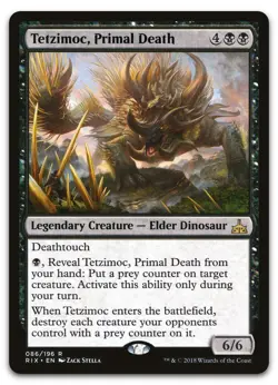 Tetzimoc, Primal Death #86 (LP) Rivals of Ixalan RIX Magic MTG - Image 1