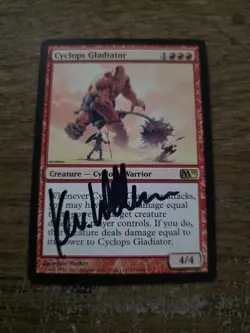 Cyclops Gladiator Artist Proof SIGNED By Kev Walker Mtg Magic The Gathering - Image 1