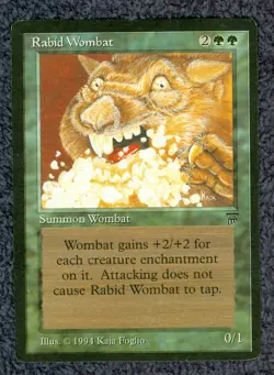 RABID WOMBAT uncommon 1994 LEGENDS Magic the Gathering Unplayed Near mint - Image 1