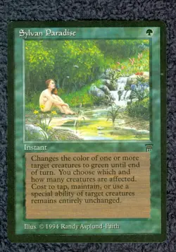 SYLVAN PARADISE uncommon 1994 LEGENDS Magic the Gathering Unplayed Near min - Image 1