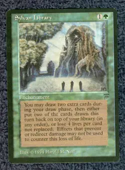 SYLVAN LIBRARY uncommon 1994 LEGENDS Magic the Gathering Unplayed NM-M - Image 1