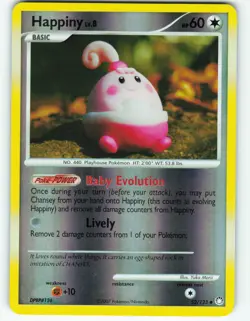 Happiny - Reverse Holo - 52/123 Mysterious Treasures - Pokemon TCG - 2007 - Image 1