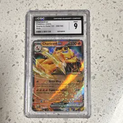 Pokemon TCG Charizard ex CGC 9 Double Rare Holo 006/165 Sv: Scarlet Violet 151 - Image 1