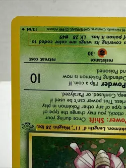 1999 Pokemon TCG Jungle Venomoth Holo Rare Card 13/64 Unlimited - LP - Image 4
