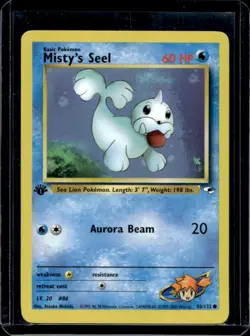 2000 Pokemon Gym Heroes 1st Edition Misty's Seel #88/132 - Image 1