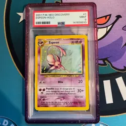 Pokemon Espeon 1/75 Neo Discovery - PSA 9 Mint - New Cert - Swirl - Image 1