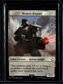 Fallout Human Knight 2 / Food 14 Token - PIP - NM - MTG Magic the Gathering - Image 1
