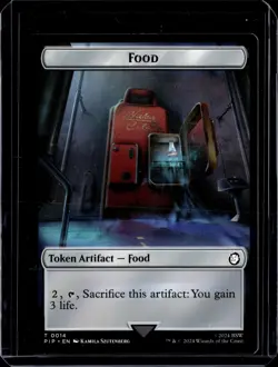Fallout Human Knight 2 / Food 14 Token - PIP - NM - MTG Magic the Gathering - Image 2