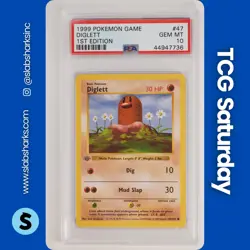 1999 POKEMON 1ST EDITION BASE SET #47/102 DIGLETT PSA 10 - Image 1