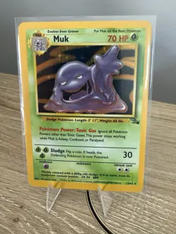 Muk 13/62 Fossil Holo WOTC Vintage Pokemon (LP) - Image 1
