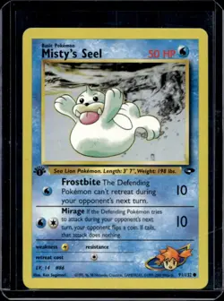 2000 Pokemon Gym Challenge 1st Edition Misty's Seel #91/132 - Image 1