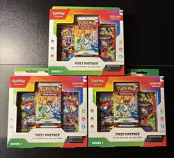 3 X Pokemon TCG First Partner Illustration Collection Series 1 On HAND 003 - Image 1